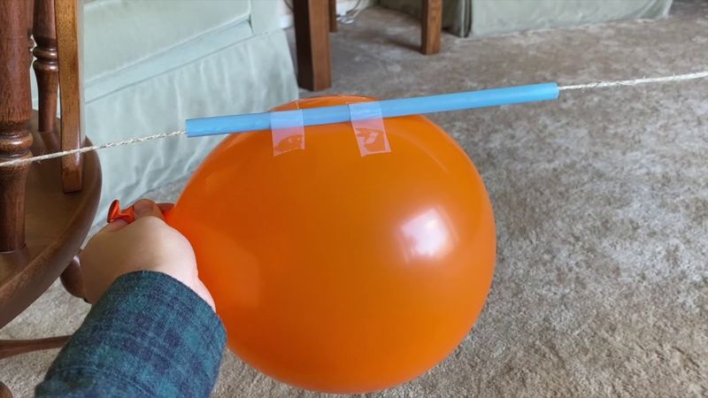 Science Story Time Experiment: Balloon Rocket